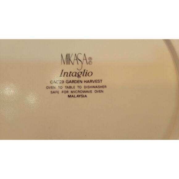 (Qty 1) Mikasa Intaglio GARDEN HARVEST Dinner Plate 11 1/8" CAC29 Stoneware - Picture 6 of 11